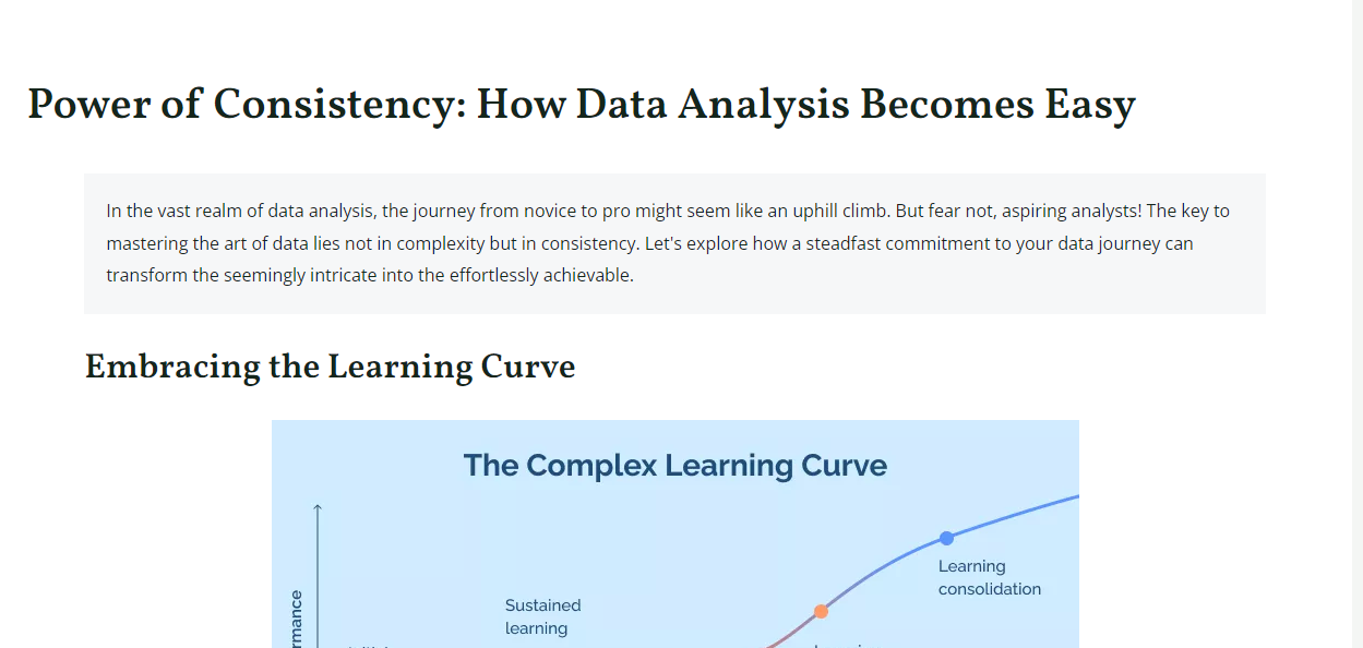 Power of Consistency: How Data Analysis Becomes Easy